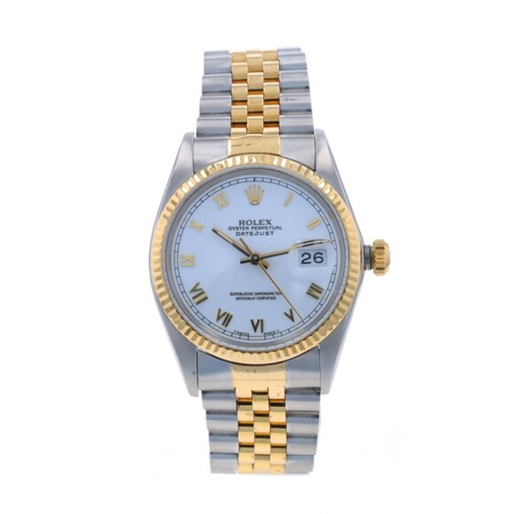 Rolex Datejust Men's Wristwatch 16013 Stainless YellowGold 18k Automatic 1YrWnty - Picture 2 of 8